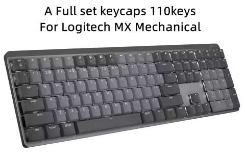 A full set Keycaps for Logitech MX Mechanical Keyboard Graphite ash 110keys USA layout