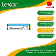 LEXAR NM610 Pro M.2 PCIe Gen3x4 NVMe SSD Read speed UT 3300mb/s (500GB/1TB/2TB)