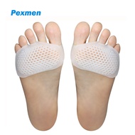 Pexmen 2Pcs Metatarsal Pads Ball of Foot Cushions เจล Forefoot Pad สําหรับ Metatarsalgia บรรเทาอาการ