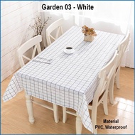Local SG seller!!! Pvc Table Cloth Polyester Oil Proof Waterproof Table Cover 130*180cm (±7cm)