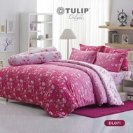 TULIP ชุดเครื่องนอน ผ้าปูที่นอน ผ้าห่มนวม รุ่นTULIP Delight พิมพ์ลาย DL071 ลายดอกไม้ชมพูหวาน ในสไตล์