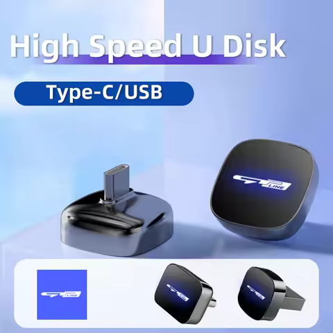 Car Accessories Metal USB Type-C Flash Drive Memory Stick Music Saver For KIA Sportage Rio Ceed Niro