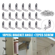 18pcs L Bracket and 72pcs Screws Reinforce Right Angle Corner Fasteners for Home Furniture Accessory 5LA-lcx-my