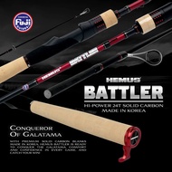 HEMUS BATTLER HI-POWER 24T SOLID CARBON SPINNING Rod (FUJI GUIDE)