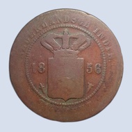 Uang koin Benggol 2 1/2 Cent NEDERLANDSCH INDIE 1856 keydate Tp 1231