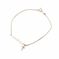 ete BLESS Bracelet gold Pearl White Direct from Japan Secondhand