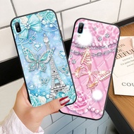 Case For Huawei Y5 Y6 Pro Prime 2018 2019 Y5P Y6P Y6II Silicoen Phone Case Soft Cover Diamond Butterfly