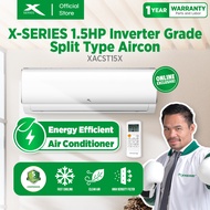 X-SERIES 1.5HP Split Type Aircon Inverter Grade Energy Efficient 2-way Draining System (XACST15X)