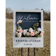 Wellcome Acrylic Flower Board Sign Wedding Sign Acrylic wedding sign / welcome sign / acrylic sign /