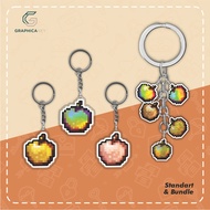 GANTUNGAN Acrylic Keychain PENGREPP Enchanted Golden Apple Hologram Acrylic Keychain Keychain ELEGAN