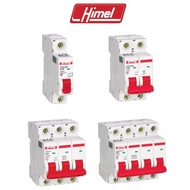 (SPECIAL PROMOTION) HIMEL MINIATURE CIRCUIT BREAKER (MCB), 6kA, 6A to 63A, 1 POLE,2 POLE,3 POLE & 4 