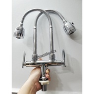 XO Double sink faucet, WaterA 2-bar spring sink faucet