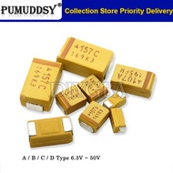 10PCS A B C D Case Tantalum capacitor 6V 10V 16V 25V 35V 50V 0.1UF 1uf 2.2UF 4.7UF 10UF 22UF 33UF 47