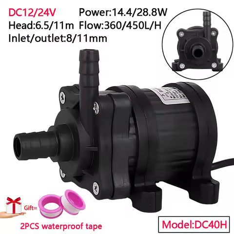 Silent Brushless Motor DC12/24V Submersible Circulating Booster Pump, Maximum Head 6.5/11m, Can Be E