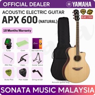 Yamaha APX600 Thin-line Cutaway Acoustic-Electric Guitar - Natural Color ( APX 600 )