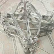 Aluminum mold to dry clothes for adults, pack of 10 molds, size 18 x 39cm, aluminum wire size 2.7mm