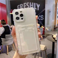 Wallet Credit Card Slot Shockproof Soft TPU Back Cover Pho OPPO A96 A95 A94 A78 A77 A77S A74 A60 A58