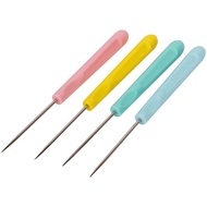Plastic Handle Metal Needle Sewing Awl Round Hole Plastic Handle Bradawl DIY Tool Sewing Awl Straigh