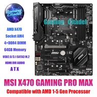 Used MSI X470 GAMING PRO MAX DDR4 ATX Motherboard AM4 Compatible with Intel 1-5 Gen Processors Teste