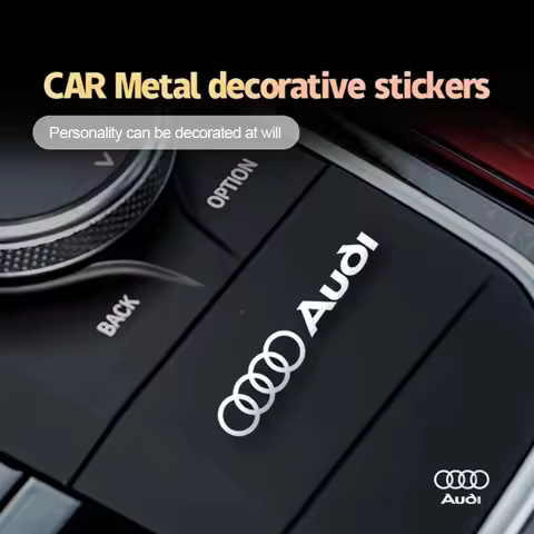 3D Metal Car Interior Dekoration Stickers Badges Auto Styling For AUDI TT A1 A3 A4 A5 A7 A8 Q3 Q5 Q7