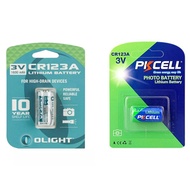 Olight CR123 CR123A 3V 1600mAh PKCELL 1500mAh Lithium Battery
