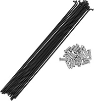 INFINAUTO Set of 20 13G Bicycle Spokes 195 mm Bicycle Spokes 304 Stainless Steel Black