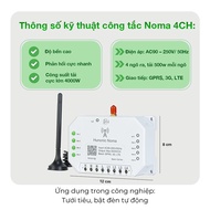 [DÙNG SIM] Công Tắc Điều Khiển Từ Xa Bằng Sim 4G Hunonic Noma Điều Khiển Xa Nhà
