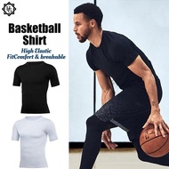 .Men's Compression t Shirt Basketball Body Supporter Base Layer Sando Cycling Shorts Compression Ves