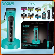 【KL Stock】VGR V-199 &299 Salon Barber Rechargeable Professional Hair Clipper for Men Mesin Gunting R