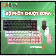 Cheap Ergonomic Wired EDRA Keyboard Mouse Set EK506 EM606 Office Gaming FULLSIZE with Genuine Rainbo
