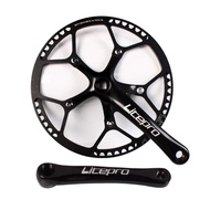Folding Bike Crankset 170mm, 130 BCD Round Single Speed Chainring 45T 47T 53T 56T 58T, Bicycle Alumi