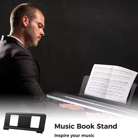 Sheet Music Stand, Portable Desktop Book Stand Sheet Music Stand for Casio Roland Yamaha P35 P45 P48