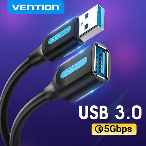 Vention USB 3.0 Extension Cable USB 3.0 2.0 Cable Extender Data Cord for PC Smart TV Xbox One SSD Fa
