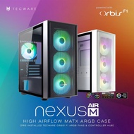 TECWARE Nexus Air M Tempered Glass ARGB mATX Casing - 4x Orbis F1 ARGB Fans Preinstalled / Built-In 