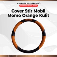 Momo Sporty Black Orange Steering Wheel Cover ORANGE