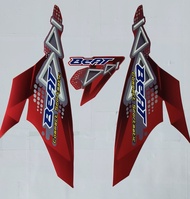 Striping Honda Beat Karbu 2011 Stiker Body Standar Merah