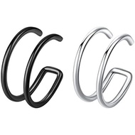 VELCARE 2-5 Pcs 18G 20G Nose Rings Hoops Nose Piercings Nose Piercing Jewelry Fake Nose Ring Fake Se