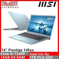 奇異果3C MSI Prestige 14Evo A12M-220TW(i5-1240P/16GD4/1TB/14)