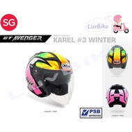 PSB Approved NHK GT Karel #3 Winter Pink Open Face Motorcycle Helmet With Double Visor
