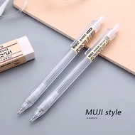 Pencil WJ210 Muji Style Mechanical Pencil Hexagonal Pen Holder 0.5/0.7MM Transparent Frosted Mechanical Pencil Student Automatic Pen Press Pen