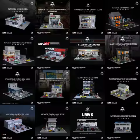 TimeMicro+MoreArt 1:64 Japanese Candy House theme Assembly Version Light display scene