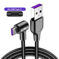 1m/3m USB Type C 90 Degree Fast Charging Usb C Cable Type-c Data Cord Charger