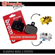 New 2p Brake Pads Packaging 2 Piston/ for 2p KTC Brembo coin 8.1 KTC/ (Pair of 2 pcs) Brembo Caliper