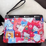 LeSportsac Hello Kitty Design Water-resistant Wristlet Pouch Handphone Bag