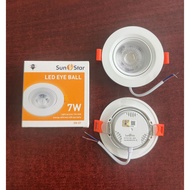 Sunstar 7W 36° Angle LED Eye Ball Downlight Spotlight Thin Ceiling Light LED Lamp Lighting Eyeball E