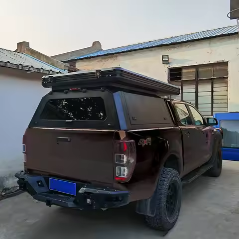 Doudle Cab Small Size Pickups Truck Hard Top Bed Cover With High Quality Roof Top Tent For Ford Rang