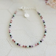 小孩手鍊 親子兒童手鍊 彩色水晶 兒童節禮物 尼斯嘉年華純銀手鍊