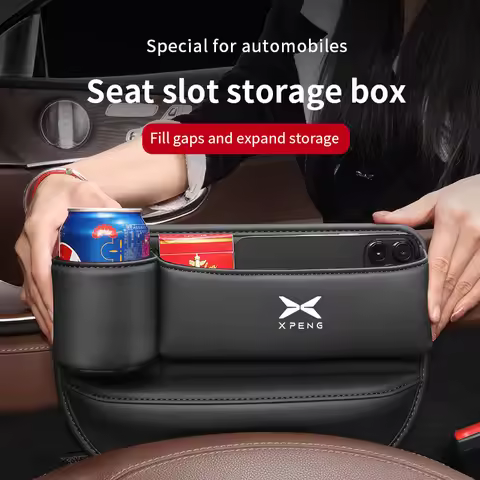 Leather Car Seat Sewn Gap Crevice Slot Storage Box Cup Holder For Xpeng P7 G9 G6 P5 X9 G7 N5 E29 G3 