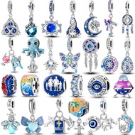 Moon Dreamcatcher Night Glow Firefly Coconut Charms Fit Original Bracelets Sapphire Charms Beads 925