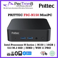 Prittec F8C Complete Mini PC (Intel N150 / 16GB RAM / 512GB SSD / Windows 11 PRO) 1Year Warranty